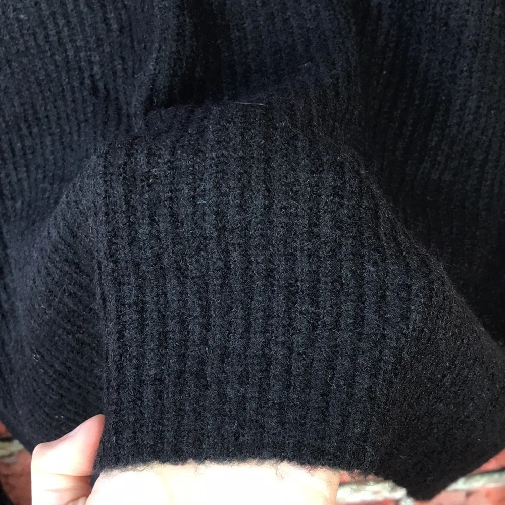 Revolve John + Jenn Black Varsity Stripe Mock Neck Sweater - Picture 13 of 13